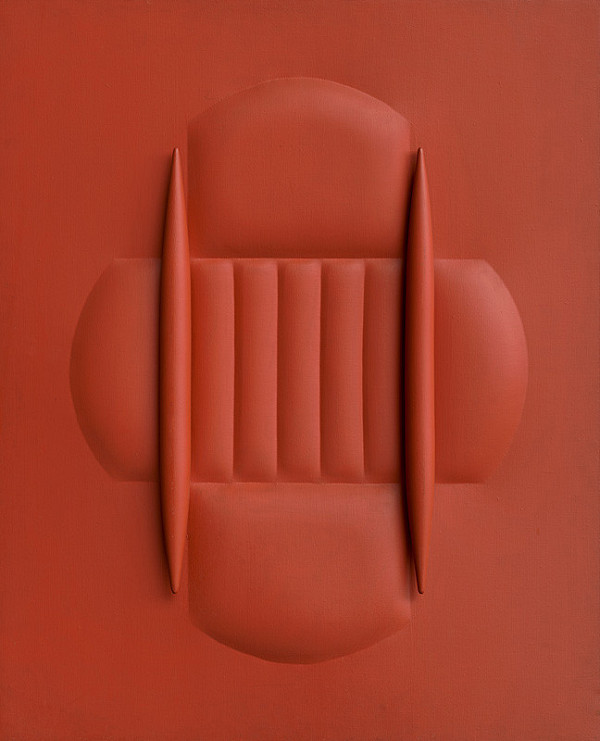 Agostino Bonalumi – Okrový povrch č. 4 