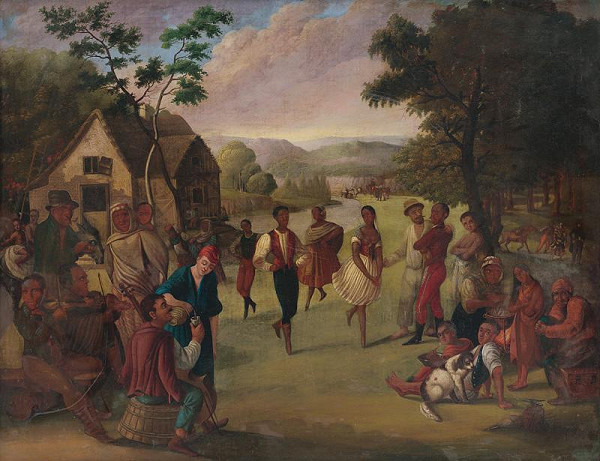 Slovenský maliar z polovice 19. storočia – Cigáni pri zábave