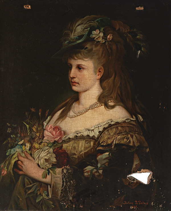 R. Július Palme – Portrait of a Lady in a Hat