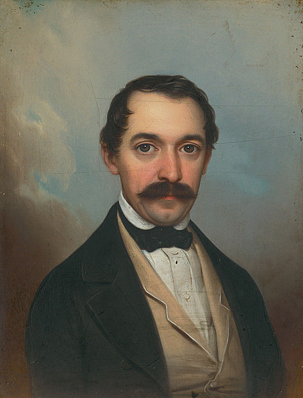 Rakúsky maliar z 2. polovice 19. storočia – Portrait of a Man with Moustache