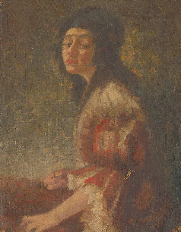 Východoslovenský maliar – Štúdia sediacej ženy