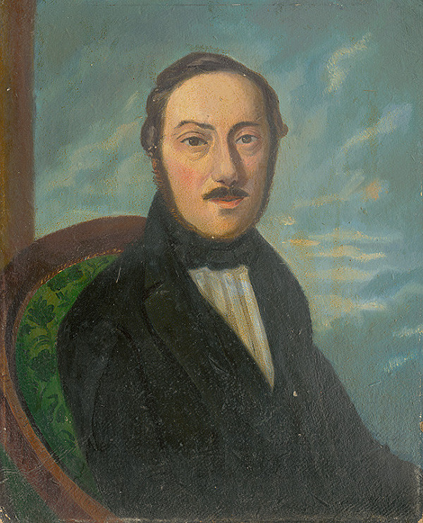 Slovenský maliar z polovice 19. storočia – Portrét pána v kresle