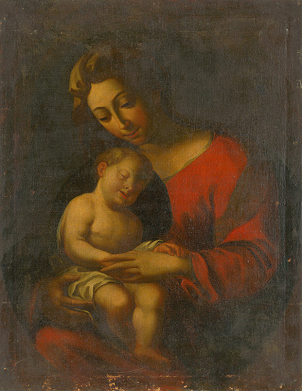 Taliansky majster zo 17. storočia – Madona so spiacim Ježiškom