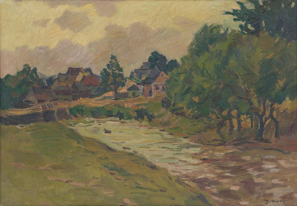 Gustáv Mallý – View of Važec from the Važec Brook 