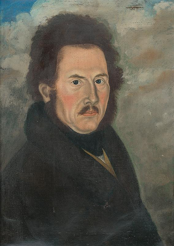 Slovenský maliar z 2. polovice 19. storočia – Portrét muža s fúzami