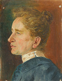 Aurel Ballo – Head Study of an Older Woman in Profile 