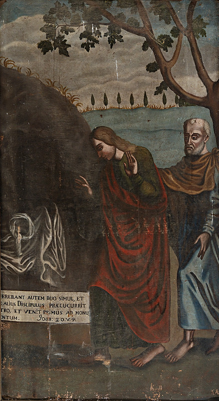 Neznámy maliar – Svätý Ján a svätý Peter pri Kristovom hrobe 