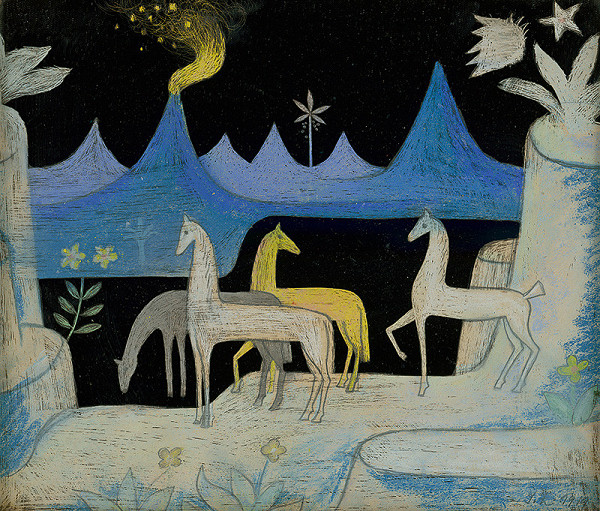 Jan Zrzavý – Horses in a Moonlit Landscape