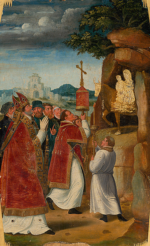 Juhonemecký maliar z 1. polovice 16. storočia – Apparition of St. Michael on Monte Gargano