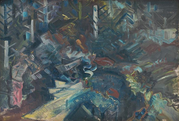 Arnold Peter Weisz-Kubínčan – Group of Men in the Woods 