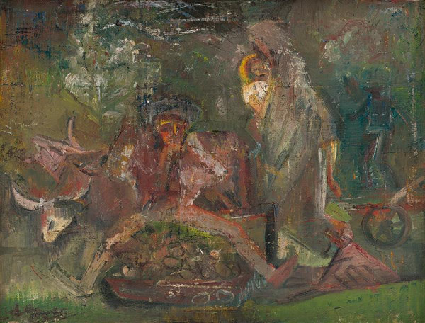 Arnold Peter Weisz-Kubínčan – Vyberanie zemiakov 