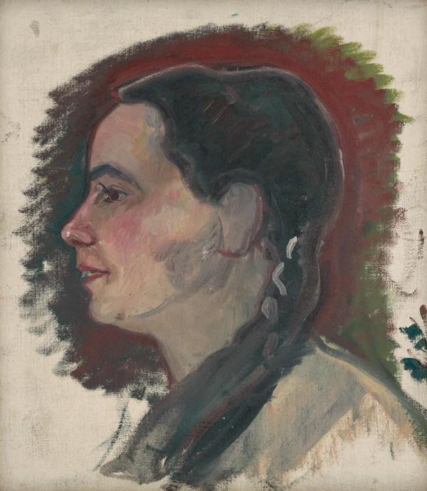 Arnold Peter Weisz-Kubínčan – Portrait of a Young Woman with a Braid