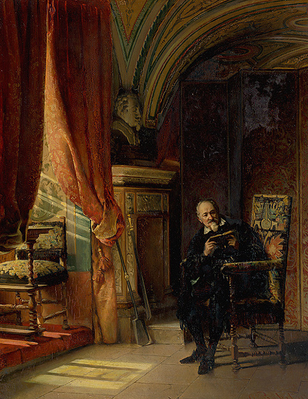 Karl Probst – Interior with Man Reading