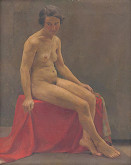 Ladislav Treskoň – Seated Nude 