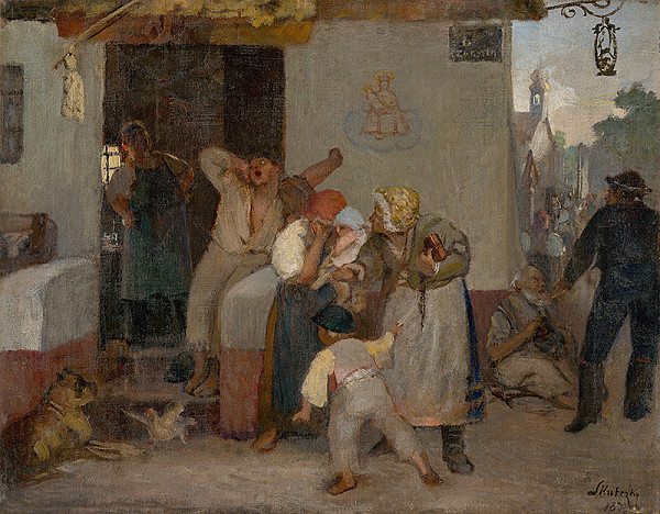 Dominik Skutecký – In front of a Tavern