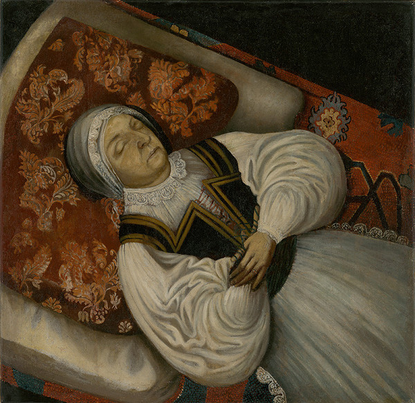 Neznámy maliar – Posmrtný portrét K. Horvath-Stansithovej, rod. Kissovej