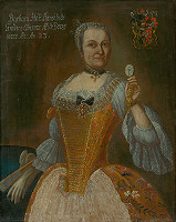 Ján Gottlieb Kramer – Portrait of Barbora Horváthová-Stančičová with a Watch; BARBORA BERZEVICZY, NÉE HORVATH-STANSITH, AGED 23 