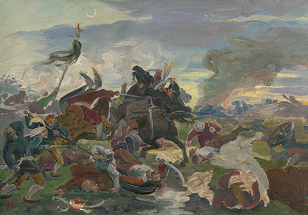 Jozef Hanula – The Death of Tomory in the Battle of Mohács