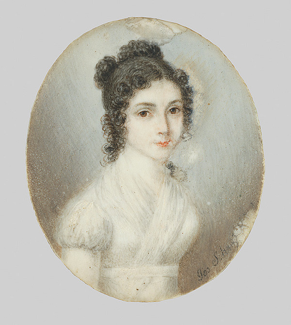 Stredoeurópsky miniaturista zo začiatku 19. storočia – Portrait of Mária Sturman-Szirmay