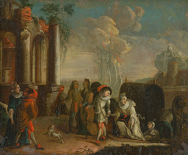 Stredoeurópsky maliar - diletant z konca 18. storočia – Príjazd gondoly