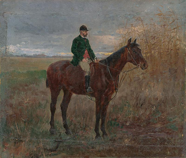 Ladislav Mednyánszky – Study of a Rider on a Horse 