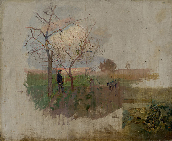 Ladislav Mednyánszky – Autumn in an Orchard