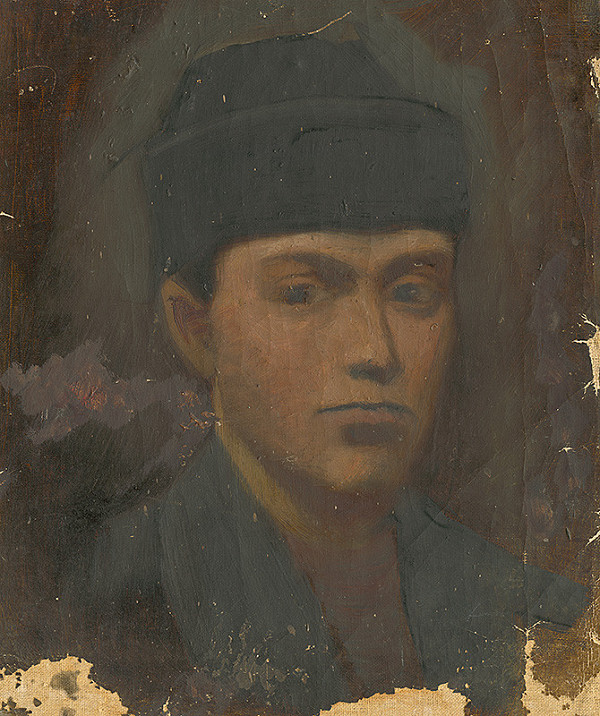 Ladislav Mednyánszky – Head of a Man in a Black Fur Hat 