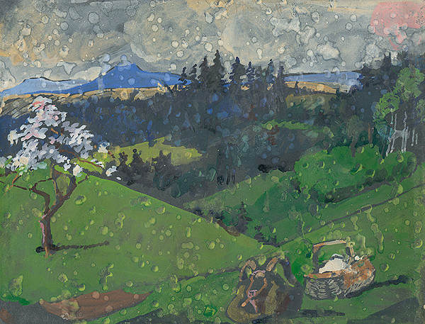 Margita Czóbelová – Spring Landscape below the Tatras