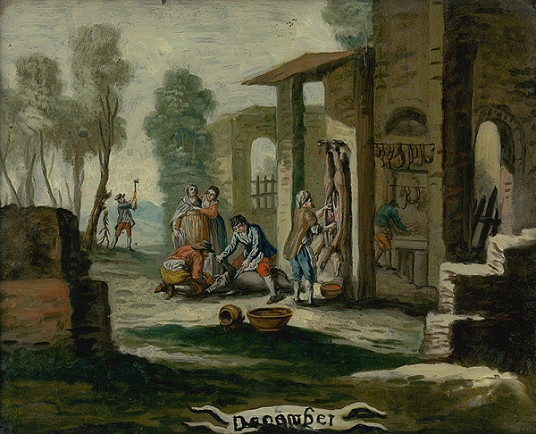 Neznámy maliar – Alegória mesiaca december 