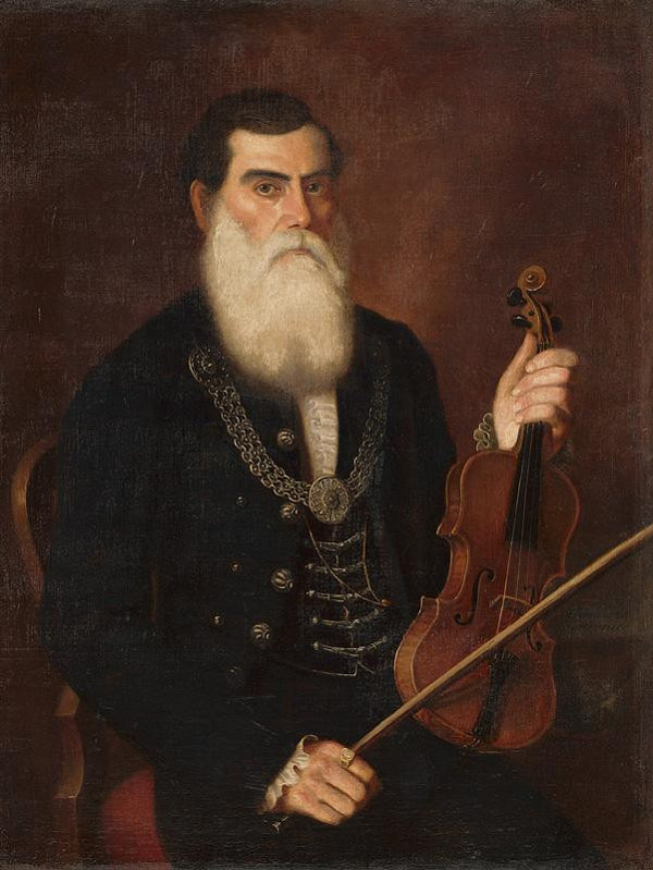 Eduard Ballo – Portrait of Lead Fiddler Piťo (Copy according to P. M. Bohúň)