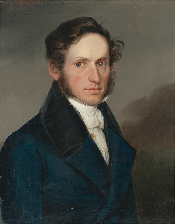 Ferdinand Karl Theodor Lütgendorff – Man in a Blue Redingote 