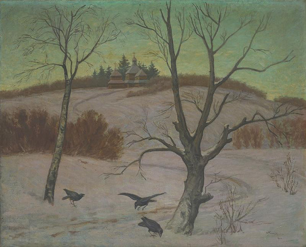 Andrej Kováčik – Winter Landscape with a Church