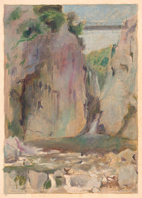 Dezider Czölder – Landscape with a Waterfall