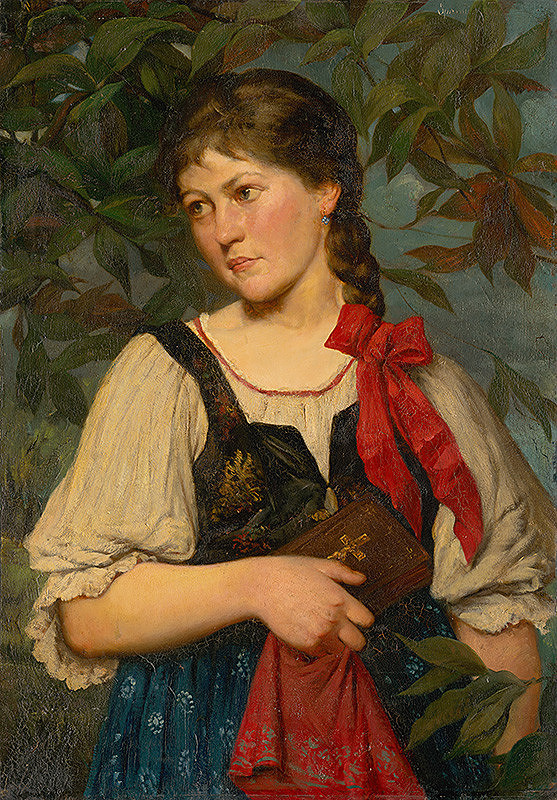 Kornel Spányik – Girl in a Folk Costume