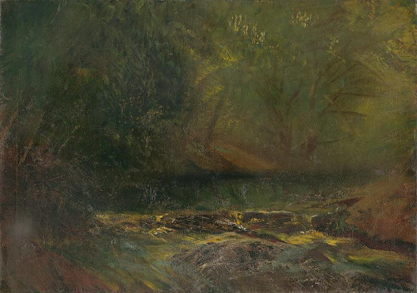 Ladislav Mednyánszky – Forest Interior with a Brook