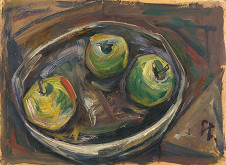 František Studený – Zátišie s jablkami 