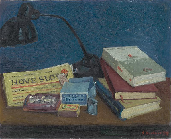 Štefan Bednár – Zátišie s knihou 