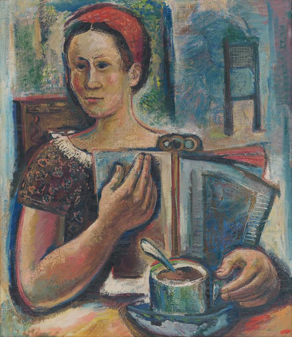 Imrich Weiner-Kráľ – Parisian in a Café 