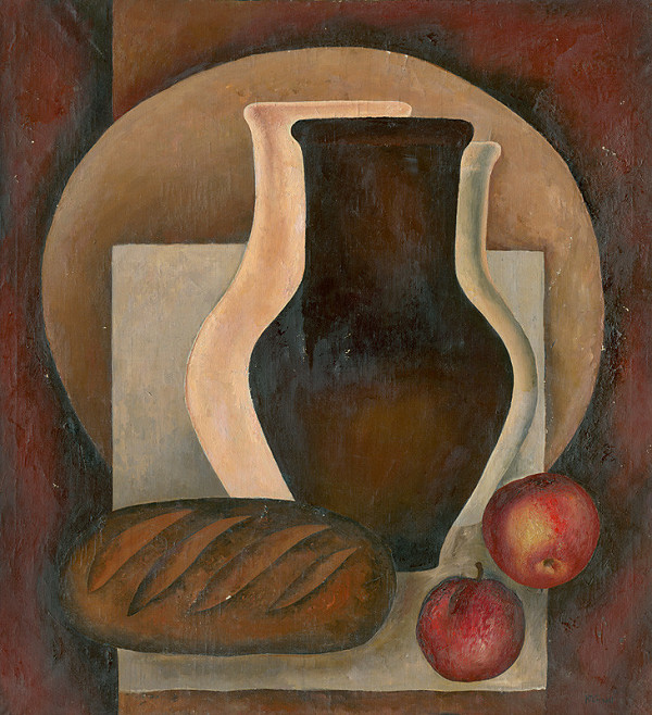 Jurij Konstantinovič Koroľov – Zátišie s chlebom a jablkami