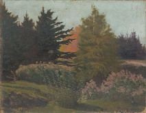 Rudolf August Benyovszky – Podvečer v lehnickom parku 