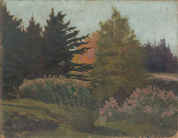 Rudolf August Benyovszky – Podvečer v lehnickom parku 