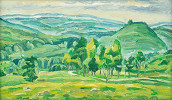 Ernest Zmeták – Landscape near Červený kameň Castle 