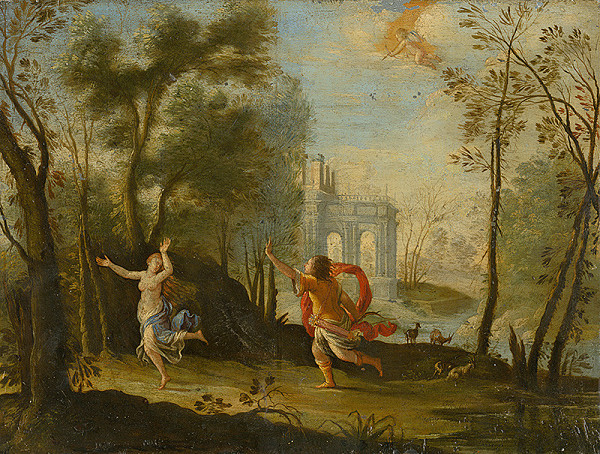 Západoeurópsky maliar zo 17. storočia – Apollo Pursuing Daphne