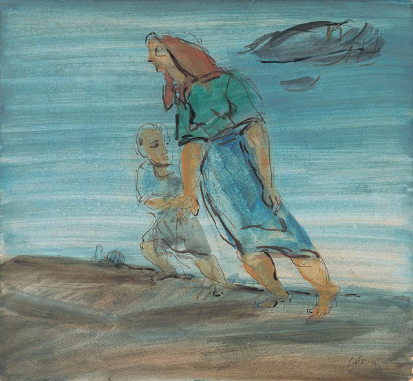 Július Lőrincz – Peasant Mother in the Fields 