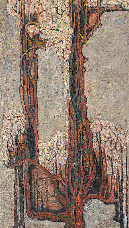 Elena Bellušová – Blooming Apricot Tree 