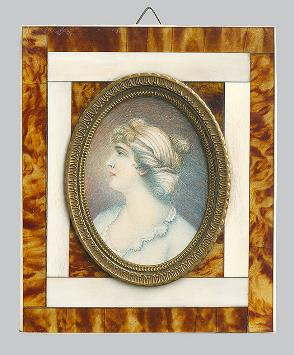 Stredoeurópsky miniaturista z 19. storočia – Podobizeň dámy z profilu
