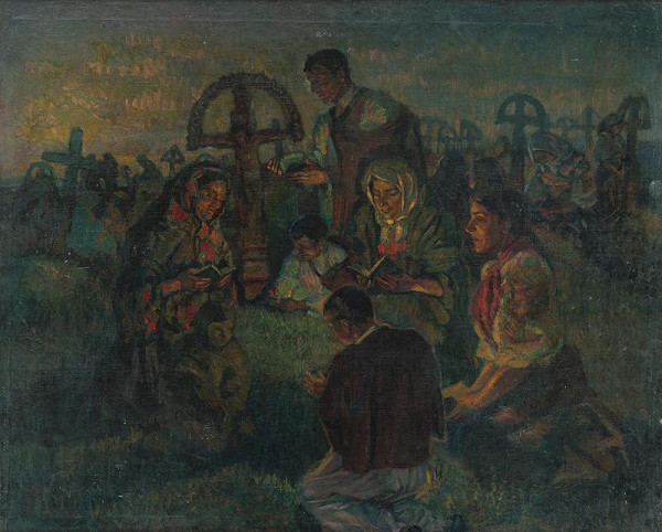 Otto Ottmar – All Saints' Day at the Graveyard 