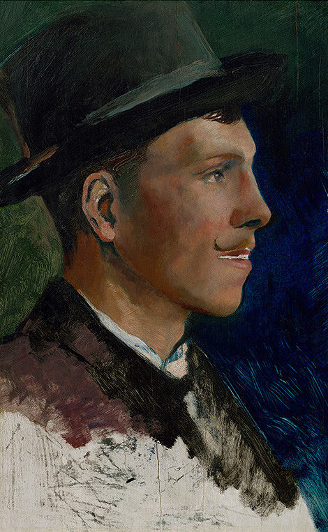 Ladislav Mednyánszky – Dedinský chlapec s fúzikmi