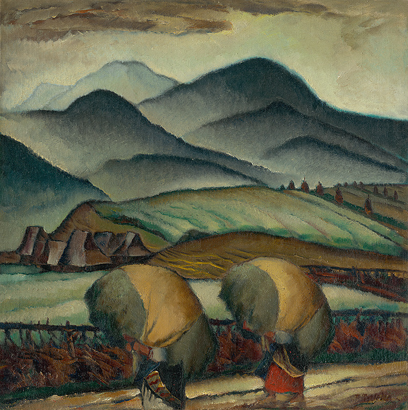 S batohmi (Dve ženy s batohmi), olej, 1931, Slovenská národná galéria