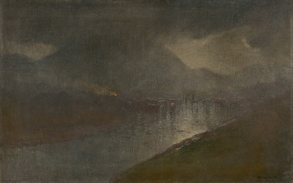 Ladislav Mednyánszky – The Poprad River Valley at Sunset